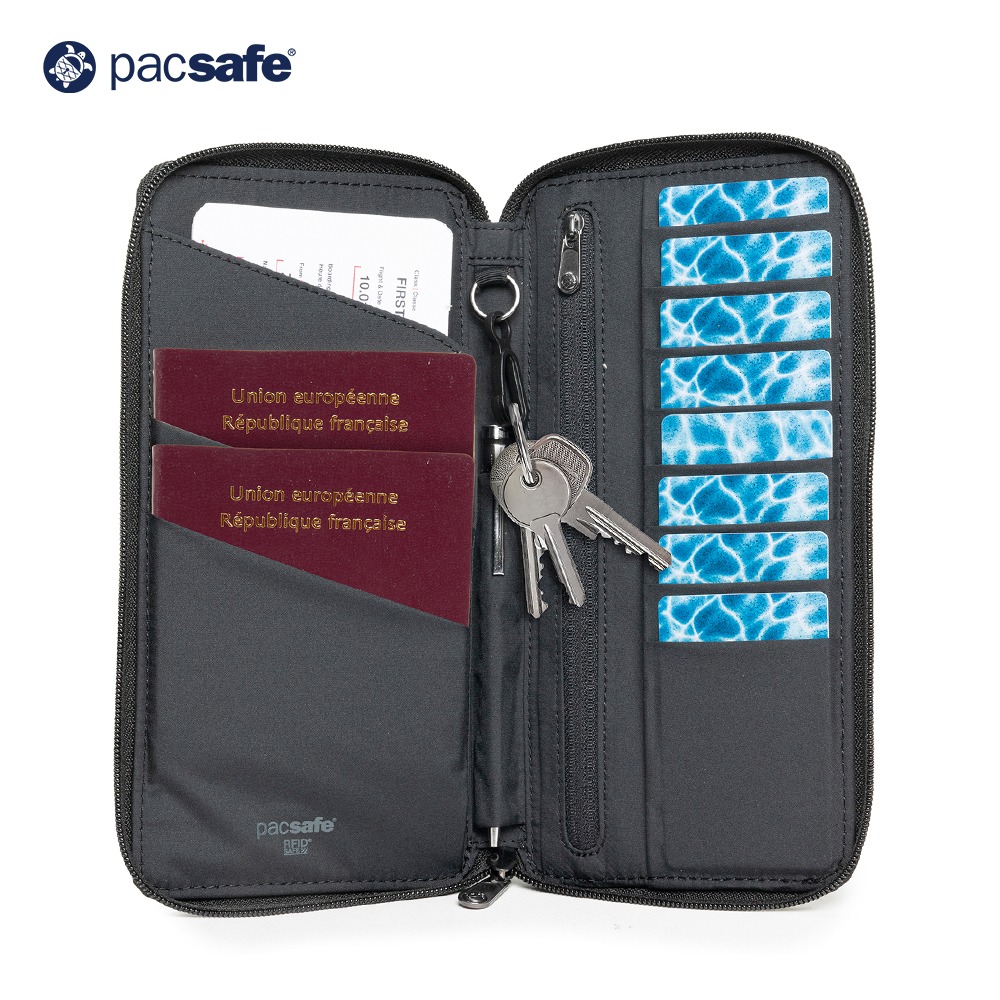 팩세이프 RFID 스키밍차단 여행용 여권 지갑 트래블 지갑